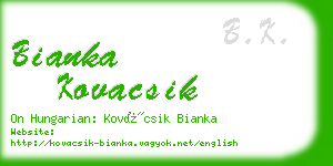 bianka kovacsik business card